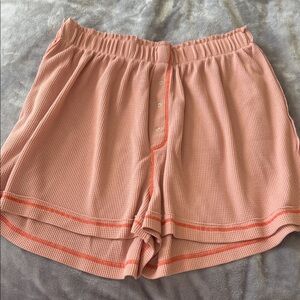 Free People early night thermal shorts. Size L. Blushed Bronze.